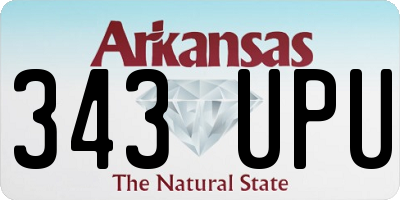 AR license plate 343UPU