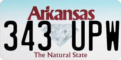 AR license plate 343UPW