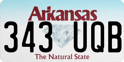 AR license plate 343UQB