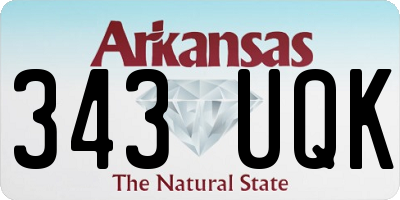 AR license plate 343UQK