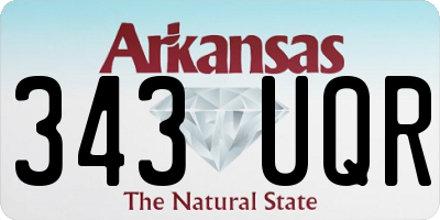 AR license plate 343UQR