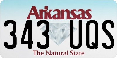 AR license plate 343UQS