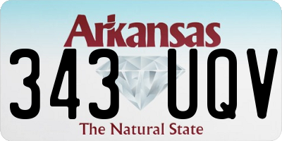 AR license plate 343UQV
