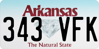 AR license plate 343VFK