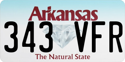 AR license plate 343VFR
