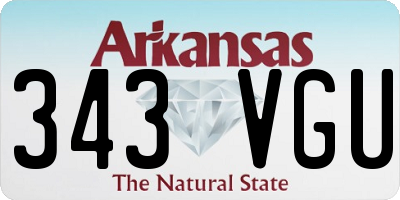 AR license plate 343VGU