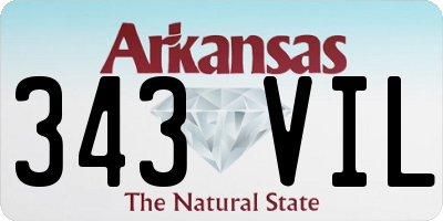 AR license plate 343VIL
