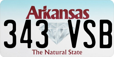 AR license plate 343VSB