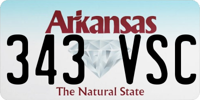 AR license plate 343VSC