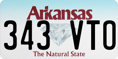 AR license plate 343VTO