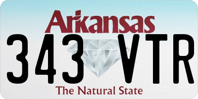 AR license plate 343VTR