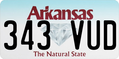 AR license plate 343VUD