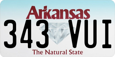 AR license plate 343VUI