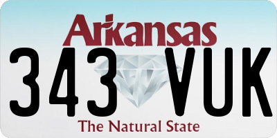 AR license plate 343VUK
