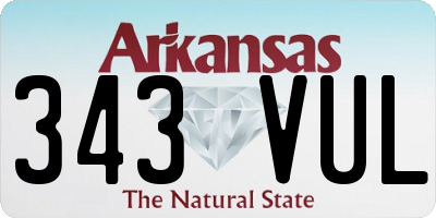 AR license plate 343VUL