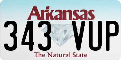 AR license plate 343VUP