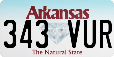 AR license plate 343VUR