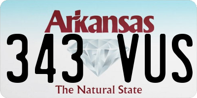 AR license plate 343VUS