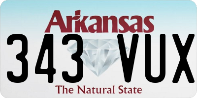 AR license plate 343VUX