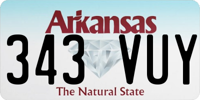 AR license plate 343VUY