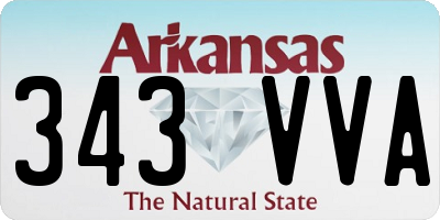 AR license plate 343VVA