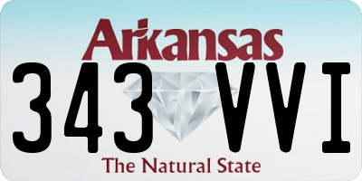 AR license plate 343VVI