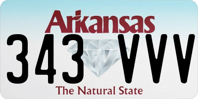 AR license plate 343VVV