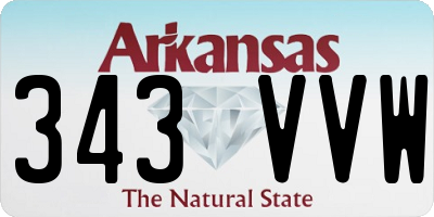 AR license plate 343VVW