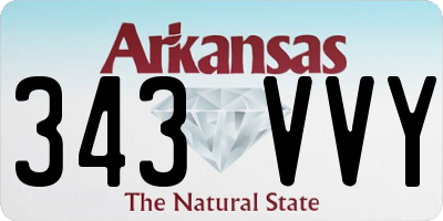 AR license plate 343VVY
