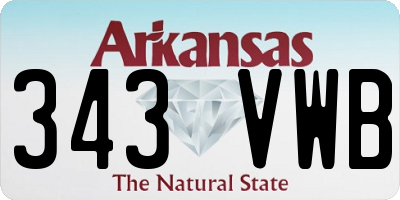 AR license plate 343VWB