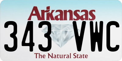 AR license plate 343VWC