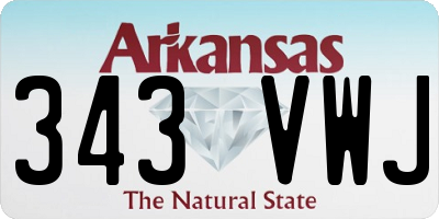 AR license plate 343VWJ