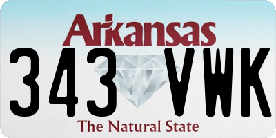 AR license plate 343VWK