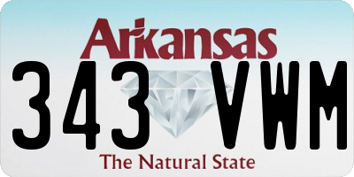 AR license plate 343VWM