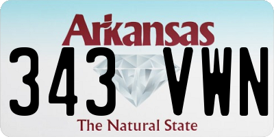 AR license plate 343VWN