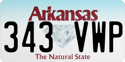 AR license plate 343VWP