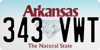 AR license plate 343VWT
