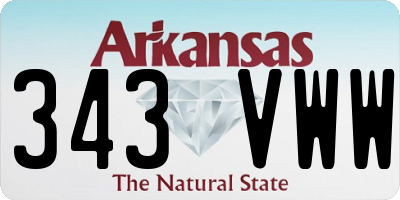 AR license plate 343VWW