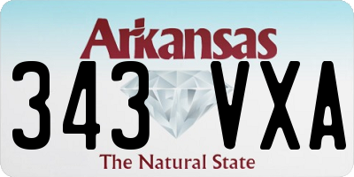 AR license plate 343VXA