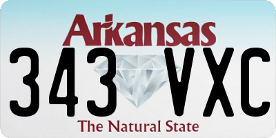 AR license plate 343VXC