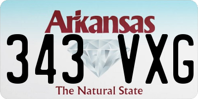 AR license plate 343VXG