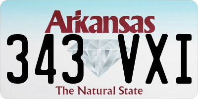 AR license plate 343VXI