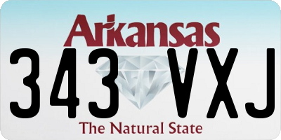 AR license plate 343VXJ