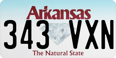 AR license plate 343VXN