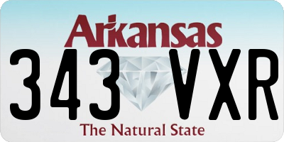 AR license plate 343VXR