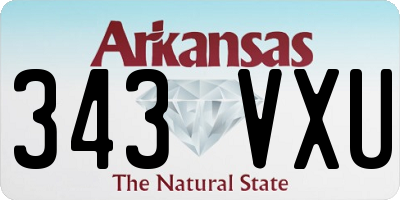 AR license plate 343VXU