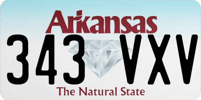 AR license plate 343VXV