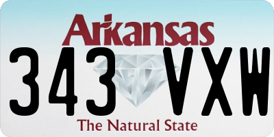 AR license plate 343VXW