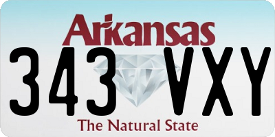 AR license plate 343VXY