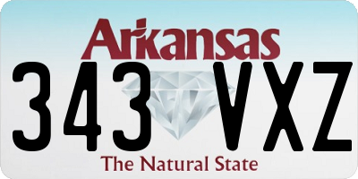 AR license plate 343VXZ